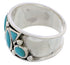 Genuine Sterling Silver Southwestern Turquoise Ring Size 7-3/4 TX28156
